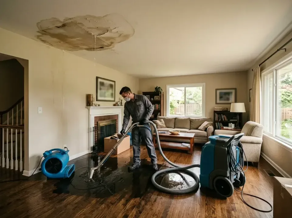 attic-pipe-burst-ceiling-drip-008 — frequently asked questions, Water Damage Restoration & Carpet Care in Mayville, ND